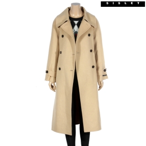 SISLEY 빅카라 투버튼 롱 코트_SACTC5361_BG