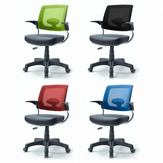 탑체어 알파고BT 회전형 메쉬방석 책상의자 (팔걸이포함)_이미지