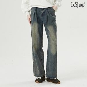 르샵 와이드 워싱 데님 팬츠 DO4TA014A