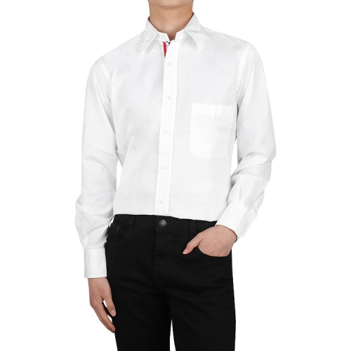 톰브라운 RWB 트리밍 클래식 포플린 셔츠_MWL010E 03113 100_이미지