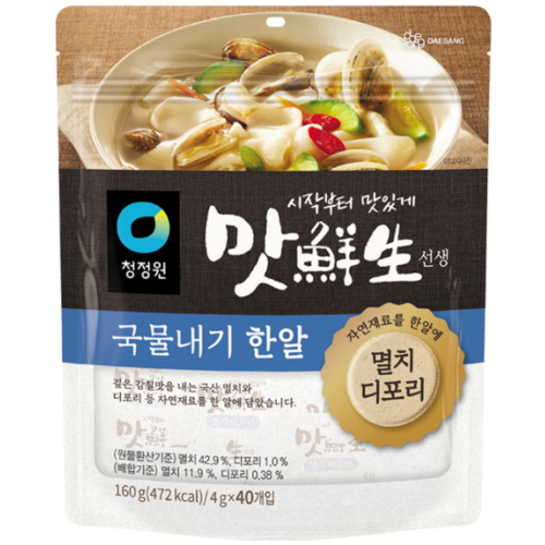 청정원 맛선생 국물내기 한알 멸치디포리 160g (4g x 40입) (2개)_이미지