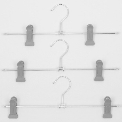 다이소 ㅤ아연 도금 바지걸이 (3개)_이미지