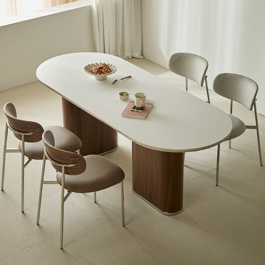 까사일레븐 아도니스 포세린 세라믹 식탁 1500 (의자4개)_이미지