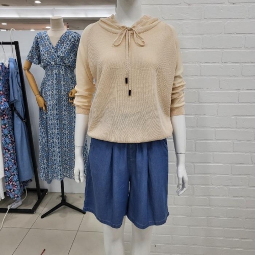 [불명] 해리앤 해리앤 DP01 7부 펄 펀칭 후드 니트 HOSP7509 8762095_이미지