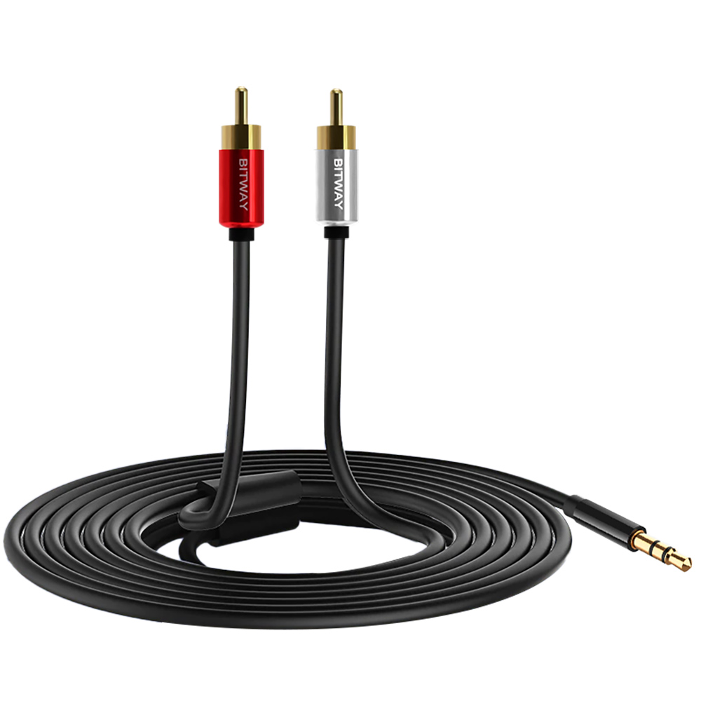 BITWAY 3.5mm 스테레오 to 2RCA 변환 케이블 (RCA-15M) (1.5m)_이미지