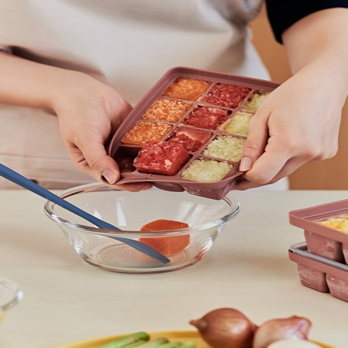 국산 실리콘 이유식큐브 보관용기 4구 6구 12구 이유식 준비물