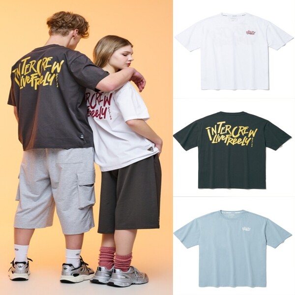 인터크루 HC10 남여 1도변형폰트반팔티셔츠 ITA2TR01A_이미지