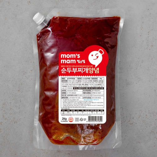 맘스맘 순두부찌개양념 2kg 1개