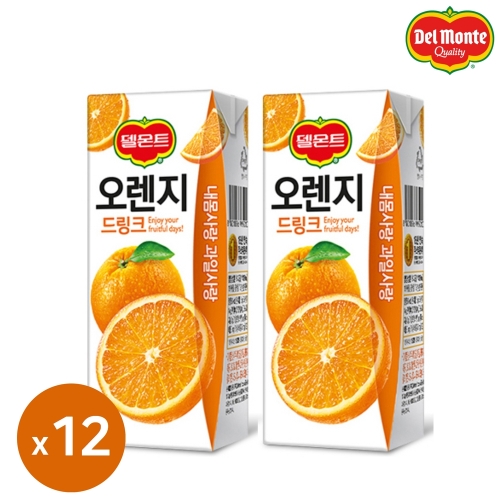 롯데칠성음료 델몬트 오렌지 드링크 190ml (12개)_이미지