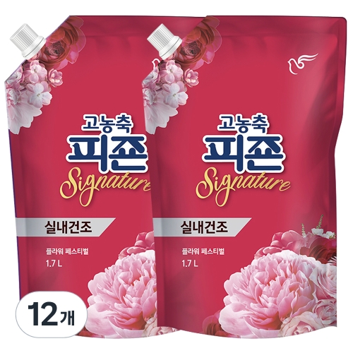 피죤 시그니처 플라워페스티벌 리필 1.7L (12개)_이미지