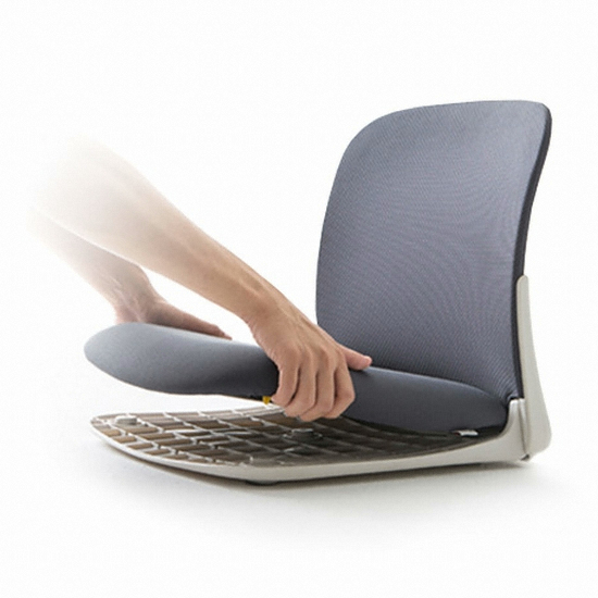 시디즈 필로 화이트쉘 인조가죽 좌식의자 M090 (1개)_이미지