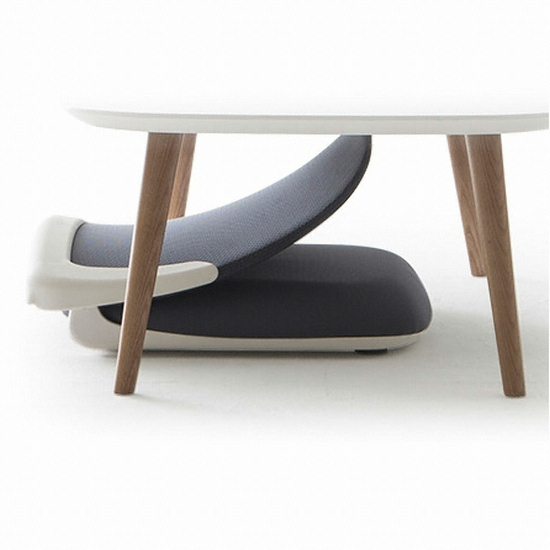 시디즈 필로 화이트쉘 인조가죽 좌식의자 M090 (1개)_이미지