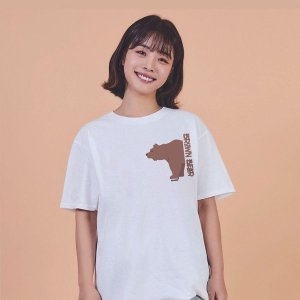 키밍 베어 곰 불곰 오버핏티 올블랙코디 스트릿티 W6BB07F_이미지