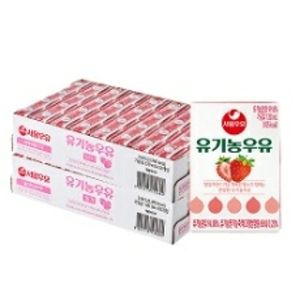 서울우유 유기농우유 딸기 120ml (64개)_이미지