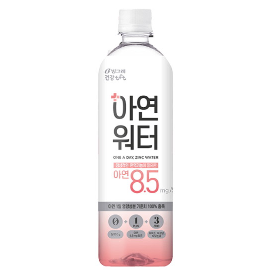빙그레 건강tft 아연워터 복숭아 500ml (6개)_이미지