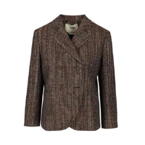 Rust wool and alpaca jacket FJ7641AYN5F1T6K