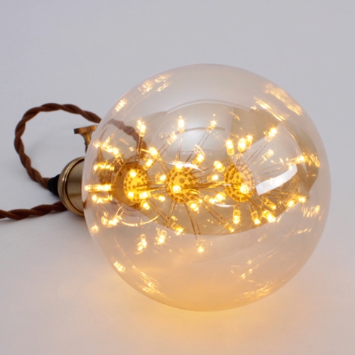 공간LED  LED 눈꽃 G125 볼 에디슨전구 전구색 2W