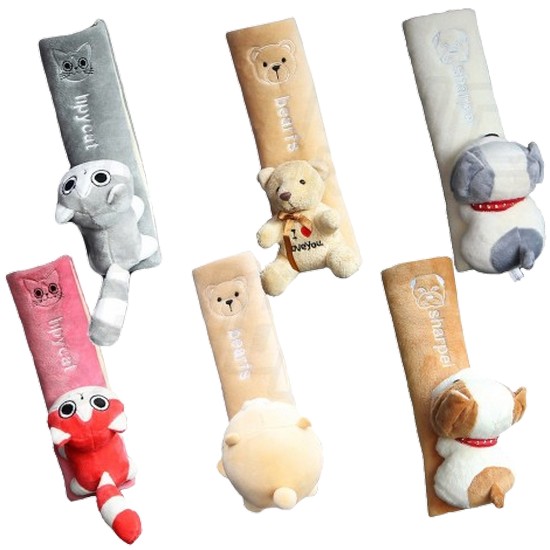 동물인형 안전벨트커버 갈색댕댕이_이미지