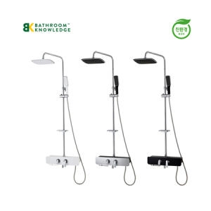 TKS 블랙 선반형 해바라기 샤워기 BKR-002B