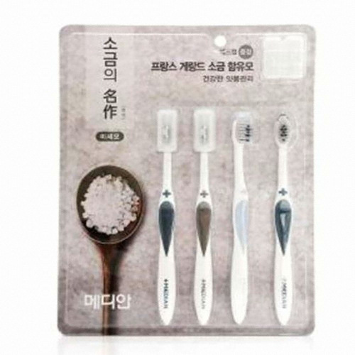 메디안 소금의 명작 미세모 칫솔 (4개)_이미지