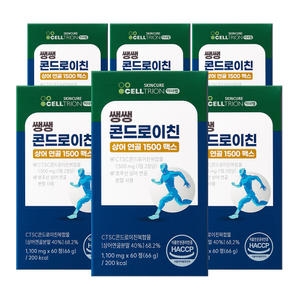 셀트리온스킨큐어 이너랩 쌩쌩 콘드로이친 상어 연골 1500 맥스 60정 (6개)_이미지