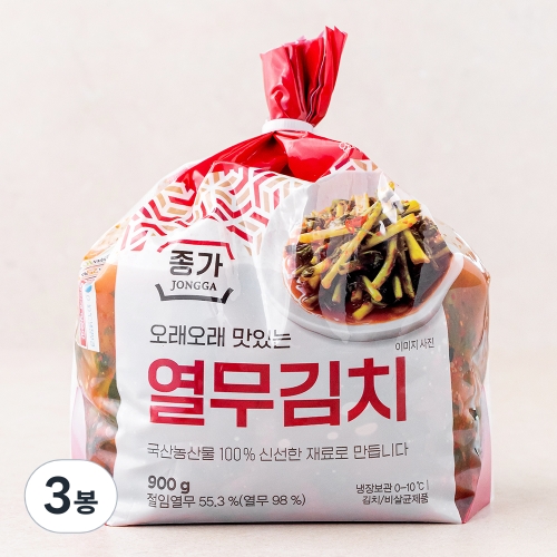 대상 종가 오래오래 맛있는 열무김치 900g (3개)_이미지