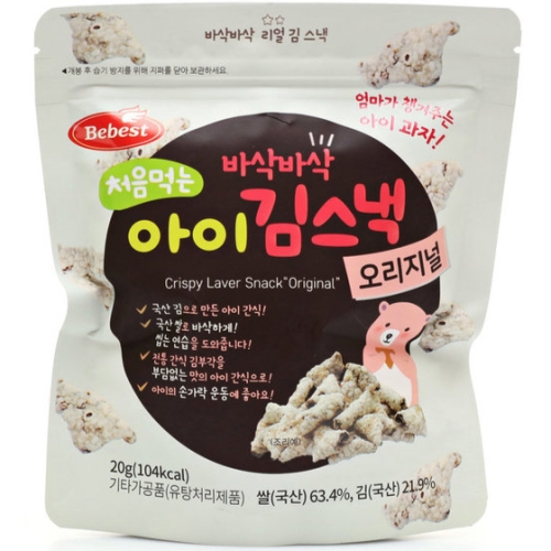 베베스트 처음먹는 아이 김 스낵 오리지널 20g (1개)