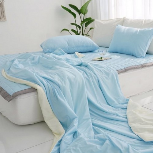 스코홈 아이시원 접촉냉감 여름 차렵이불 패드 베개커버 세트 (퀸 Q)_이미지