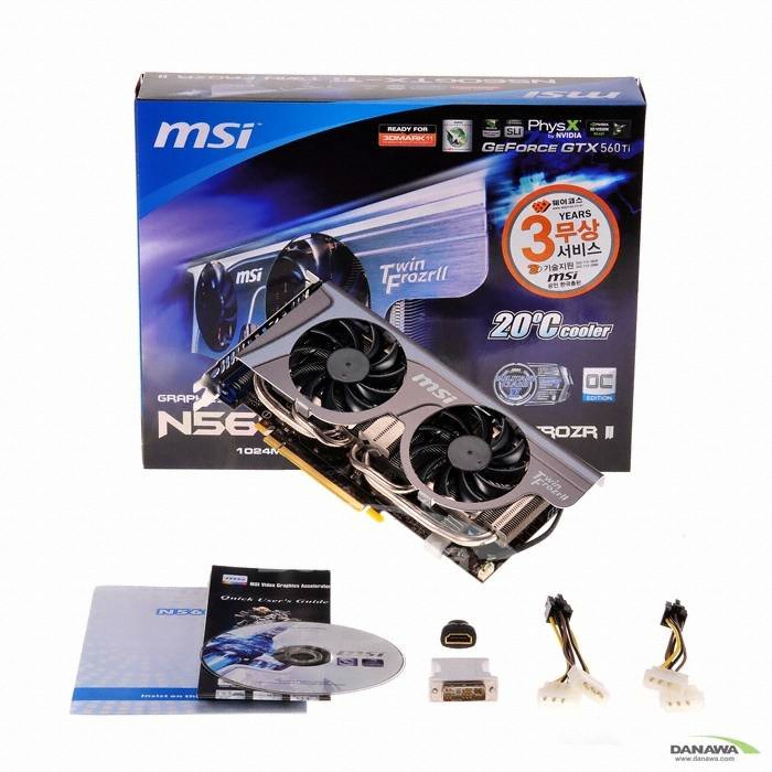 MSI ������ GTX560 Ti N560GTX-TI OC D5 1GB Ʈ�������� 2