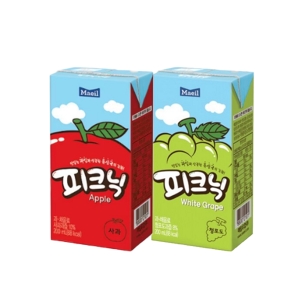 매일유업 피크닉 사과 200ml 12개 + 청포도 200ml 12개 (1개)