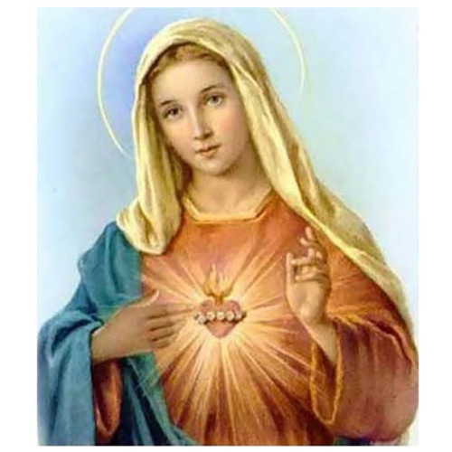 케이엠엘리 패브릭형 사각 큐빅 보석십자수 마리아_이미지