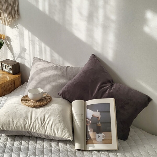 마카롱 극세사 베개커버