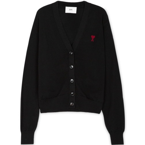 AMI 하트 로고 울 가디건 FKC111 KN0025