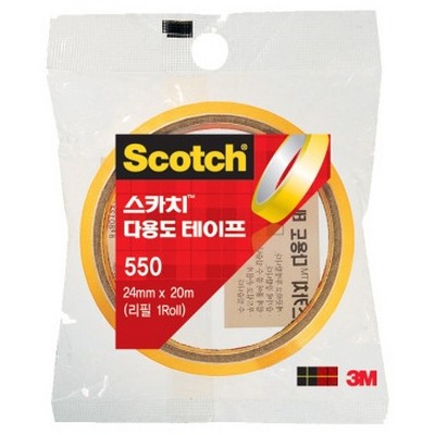 3M 스카치 550 다용도 테이프 리필 24mm x 20m (1개)_이미지