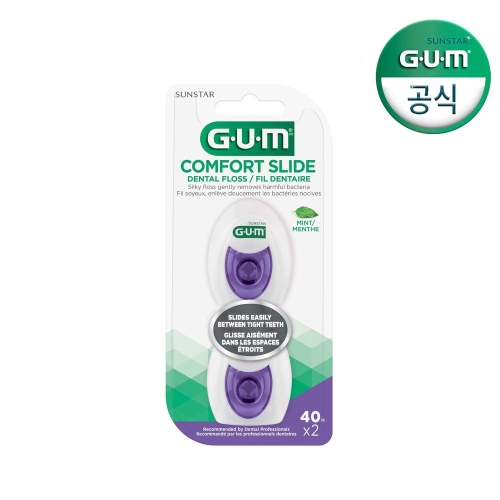 GUM 컴포트 치실 슬라이드 치실 40m
