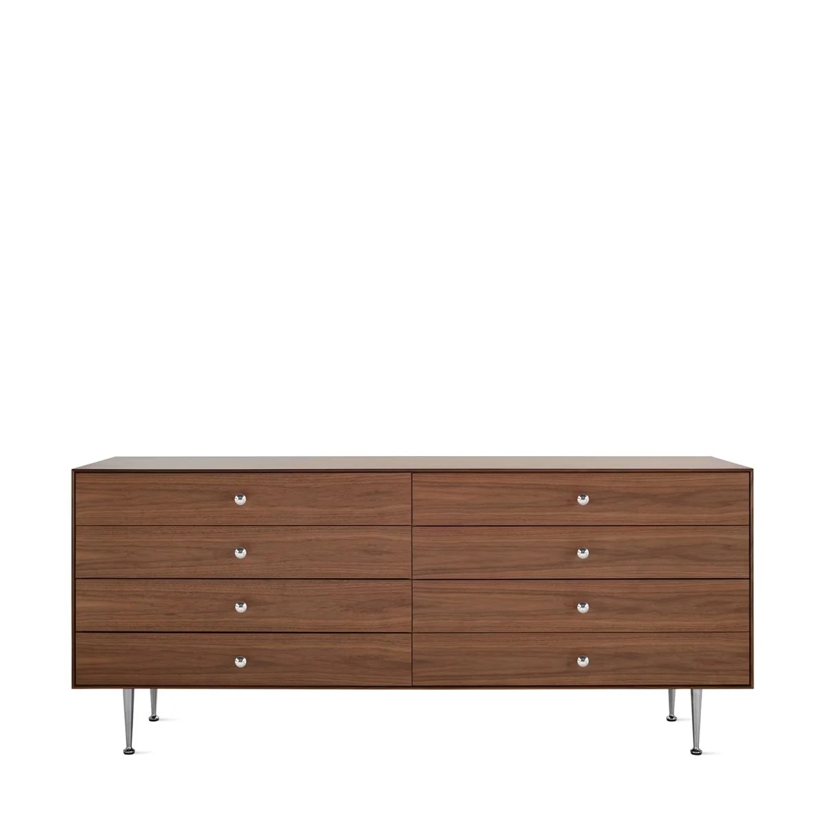 허먼밀러 nelson thin edge double dresser walnut-aluminum