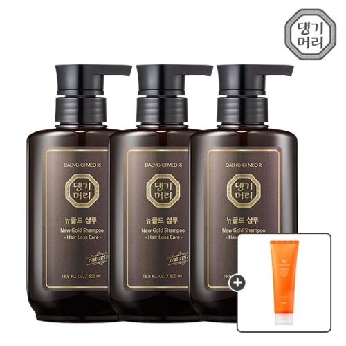 두리화장품 댕기머리 오리지널 뉴골드 샴푸 500ml (3개)
