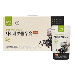  오하루자연가득 황성주 박사와 함께 만든 서리태 맷돌 두유 고칼슘 180ml [80개]