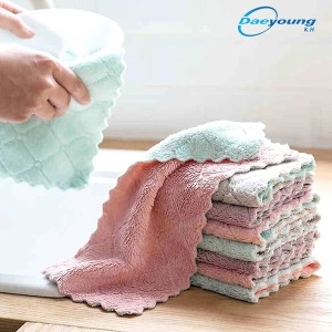 대영 극세사 요술 벨벳행주 30x30 cm 정사각 대 (1개)