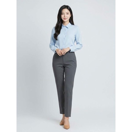 프렐린 잔체크 슬림일자핏 팬츠-R1PQ241234B_이미지