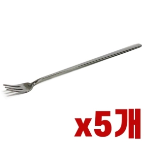 상일 롱포크 심플20cm 1p 5개 스텐 티포크 디저트 후식포크 다용도포크 꼬마포크 간식포크 디저트티스푼_이미지