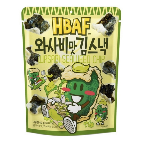 길림양행 HBAF 와사비맛 김스낵 40g (4개)_이미지