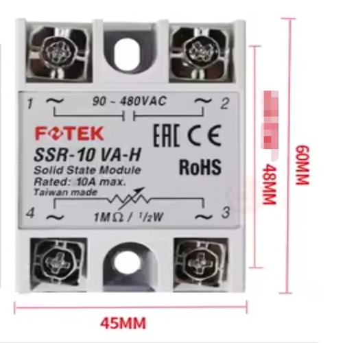 인디에프 테이트 Fotek 솔리드 스 릴레이 SSR-10VA-H 10A 1 개 1개