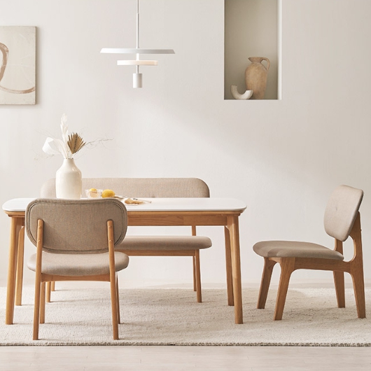 핀란디아 포레스트 릴렉스 낮은 원목 통세라믹 1400 (의자2개+벤치1개)