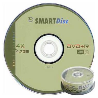 SMARTDisc DVD+R 4.7GB 4x 케익 25장