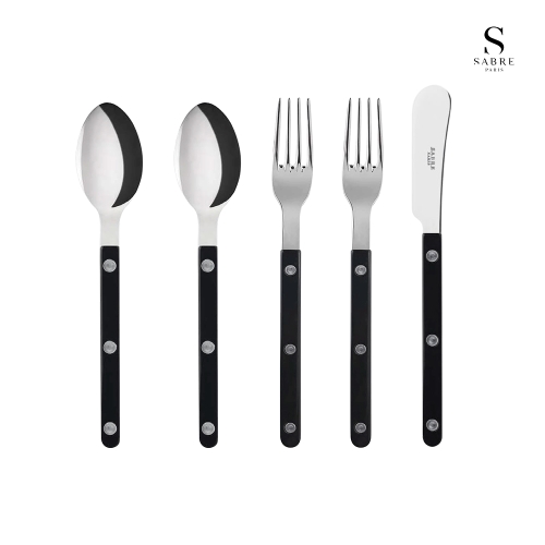 사브르 비스트로 커트러리 블랙 디저트 5P_이미지