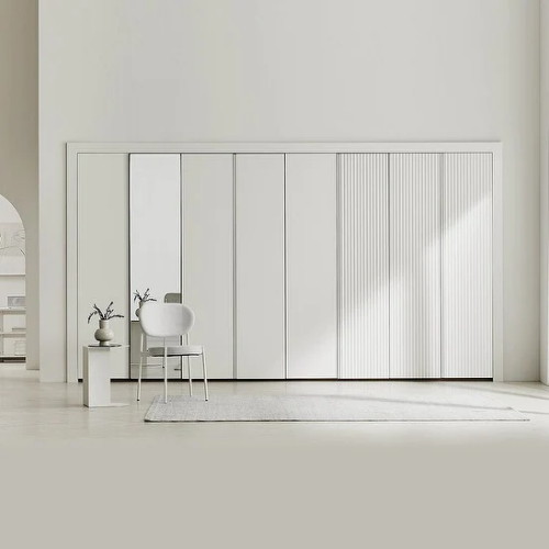 한샘 아트월 거울 붙박이장 비대칭형 선반형 (290cm)_이미지