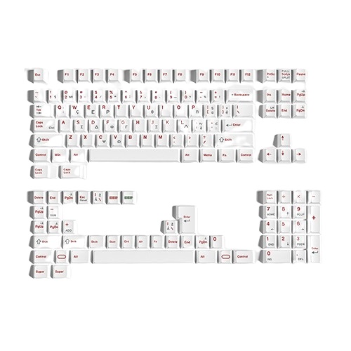 SPM Soulcat 고함량 PBT 염료승화 영문 키캡 140키 레드 그리스_이미지