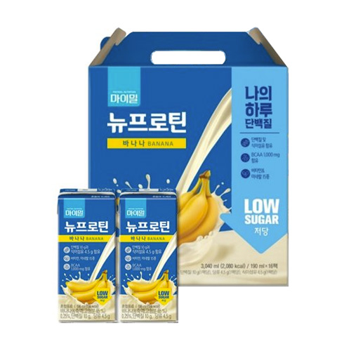  마이밀 마시는 뉴프로틴 바나나 로우슈거 190ml[16개]
