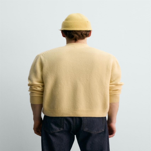 자라 국내 남성 아론 레빈 x 캐시미어 가디건 버터 2893/380/725 Men 3371343